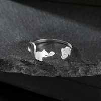 Skyrim Squirrel and Melon Seeds Open Rings for Women Stainless Steel Adjustable Finger Rings 2025 Animal Jewelry Birthday Gift