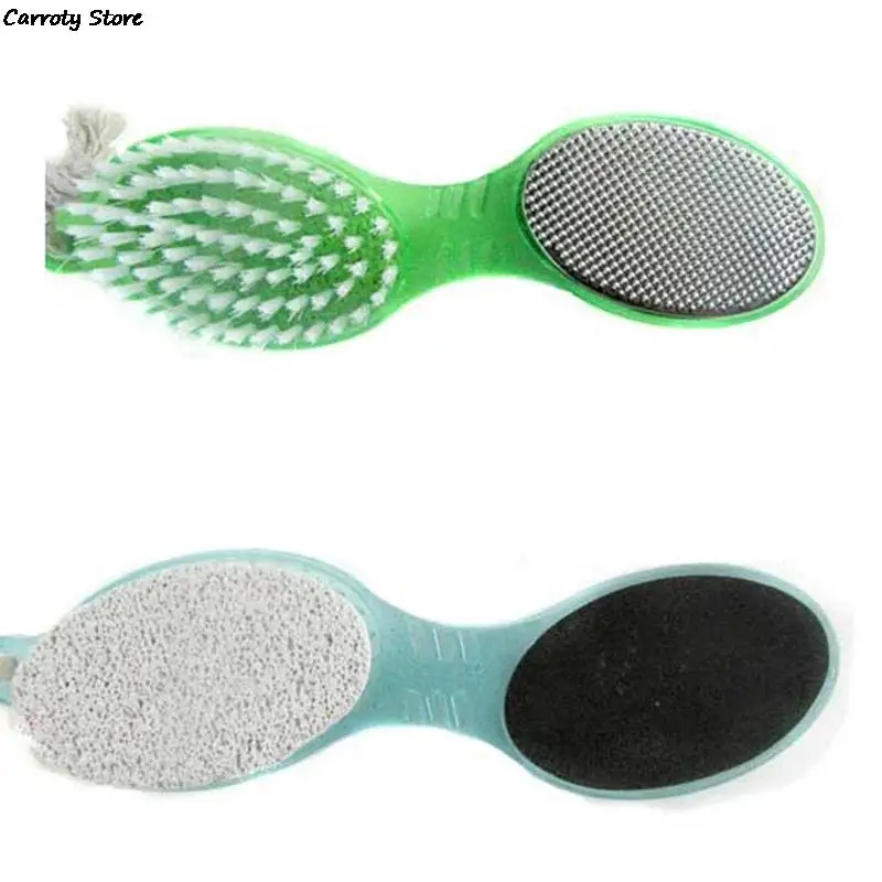 4 in 1 Foot Care Callus Brush Grinding Feet Stone Scrubber Pedicure Exfoliate Remover Two sides Cleaning dust dead skin