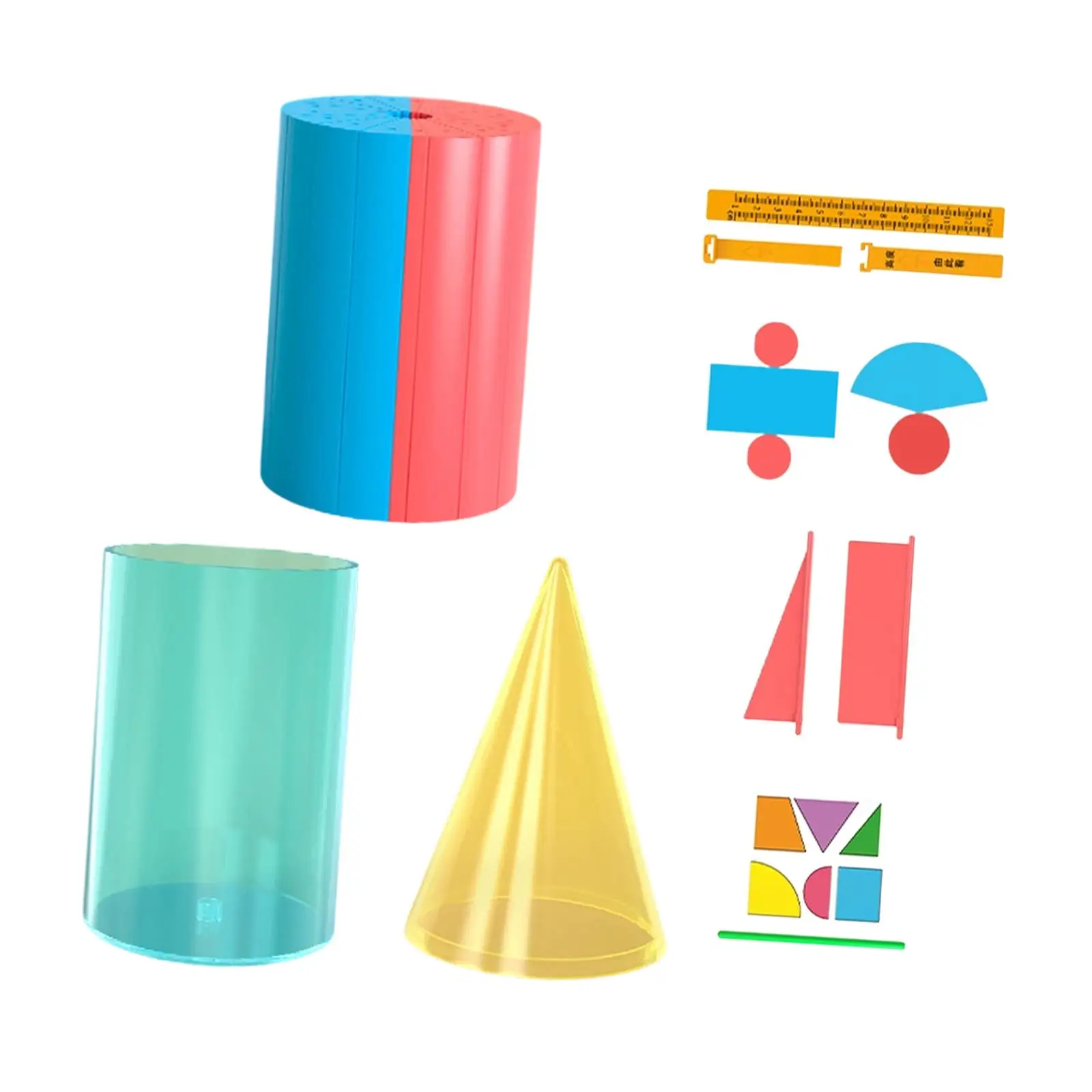 

Educational Mathematics Resources Cylinder Cone Geometry Kit Math Teaching Tool for Child Mathematics Grade 6 Supplies