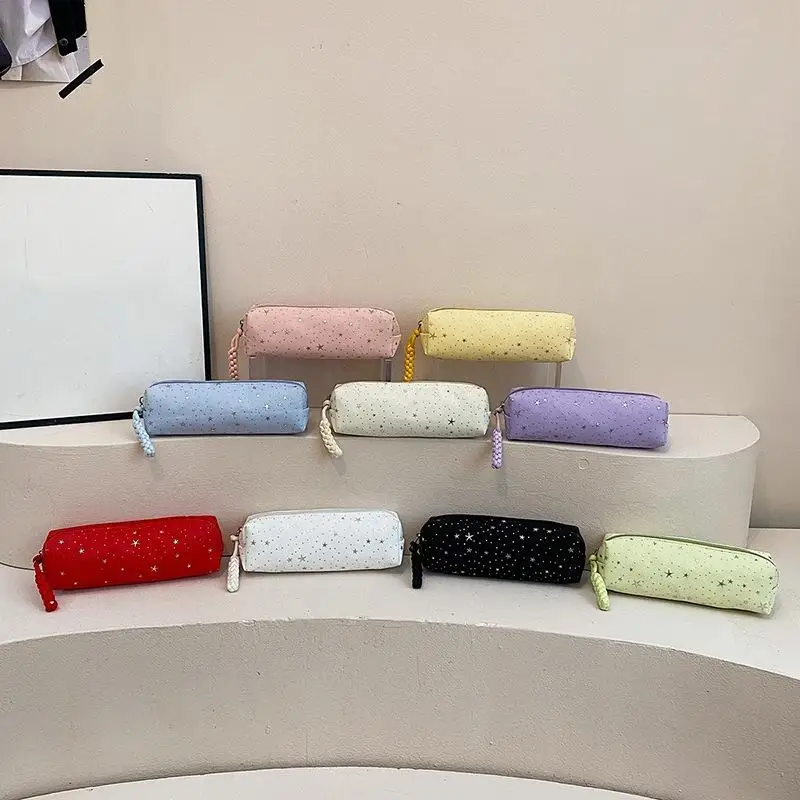 Creativity Star Wave Dot Pencil Case Minimalist INS Style Large Capacity Portable Multi Functional Makeup Bag Storage Bag