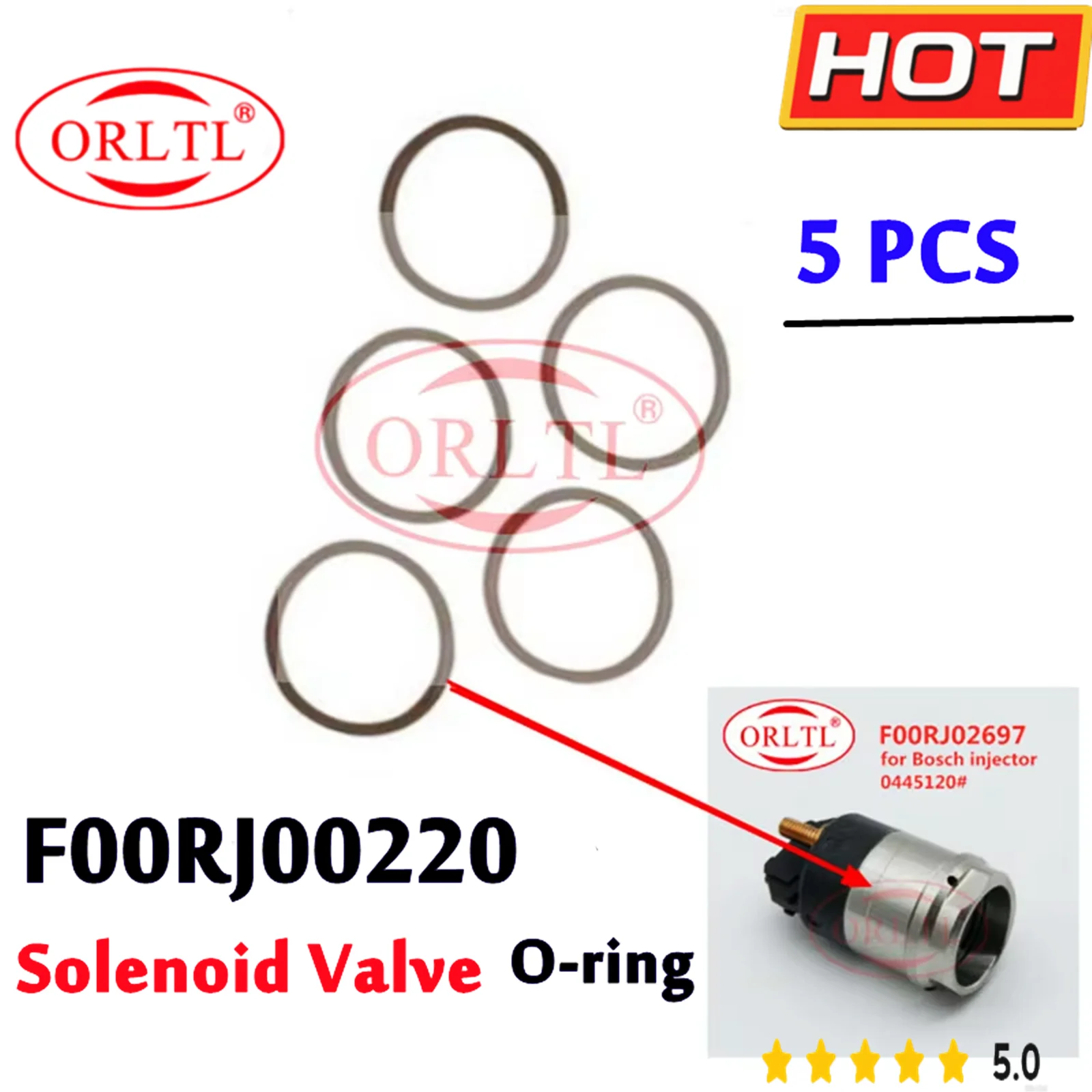 

5 Pieces / Bag Sealing O-ring F00RJ00220 Sealring F 00R J00 220 For 04451220231 0445120 Series Solenoid Valve F00RJ02697