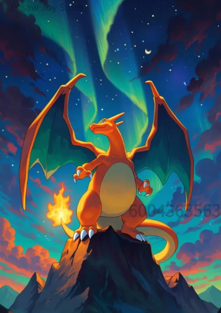 Magical Pokemon Art Collection Jigsaw Puzzle Sylveon Pikachu Fantasy Style Framed Print Toy Collector Edition Gift