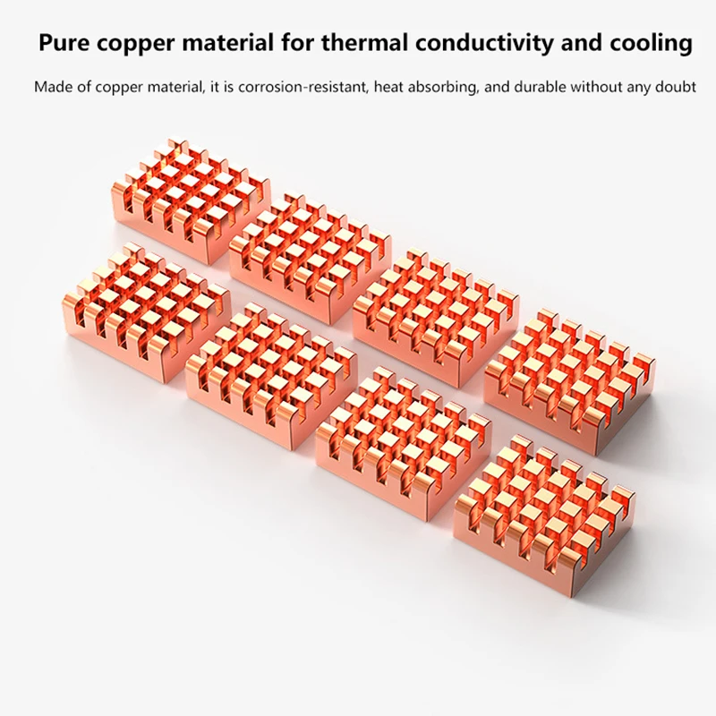 Pure Copper Video Memory Storage Cooling Plate Needle Column Red Copper Chipset Radiator Motherboards Videocards Chips Heatsink