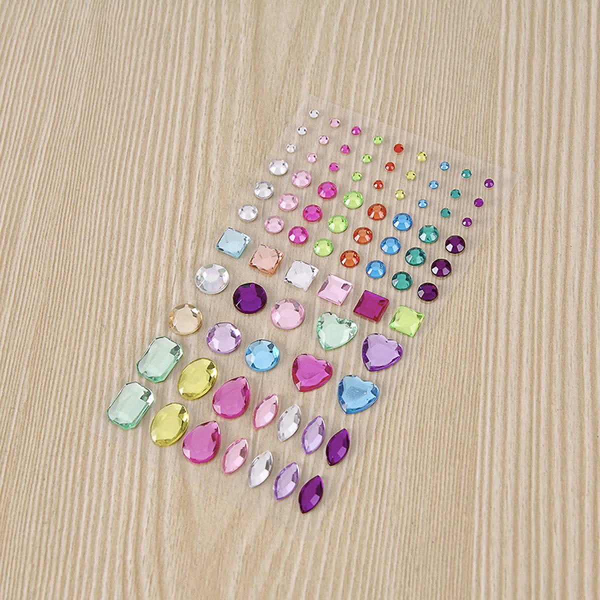 

Self-Adhesive Back Glue Rhinestone Stickers Assorted Shapes Sizes Multicolor Crystal Gems For Crafts Scrapbooks Phone Car
