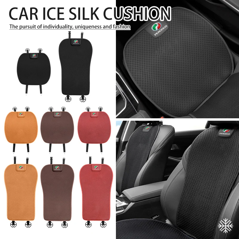 Fundas de Asiento de Coche Cómodas y Transpirables de Seda Fría para Perodua Facelift Myvi Ativa Gen2 Gen3 5w30 D3 Sp3 Bezza Alza