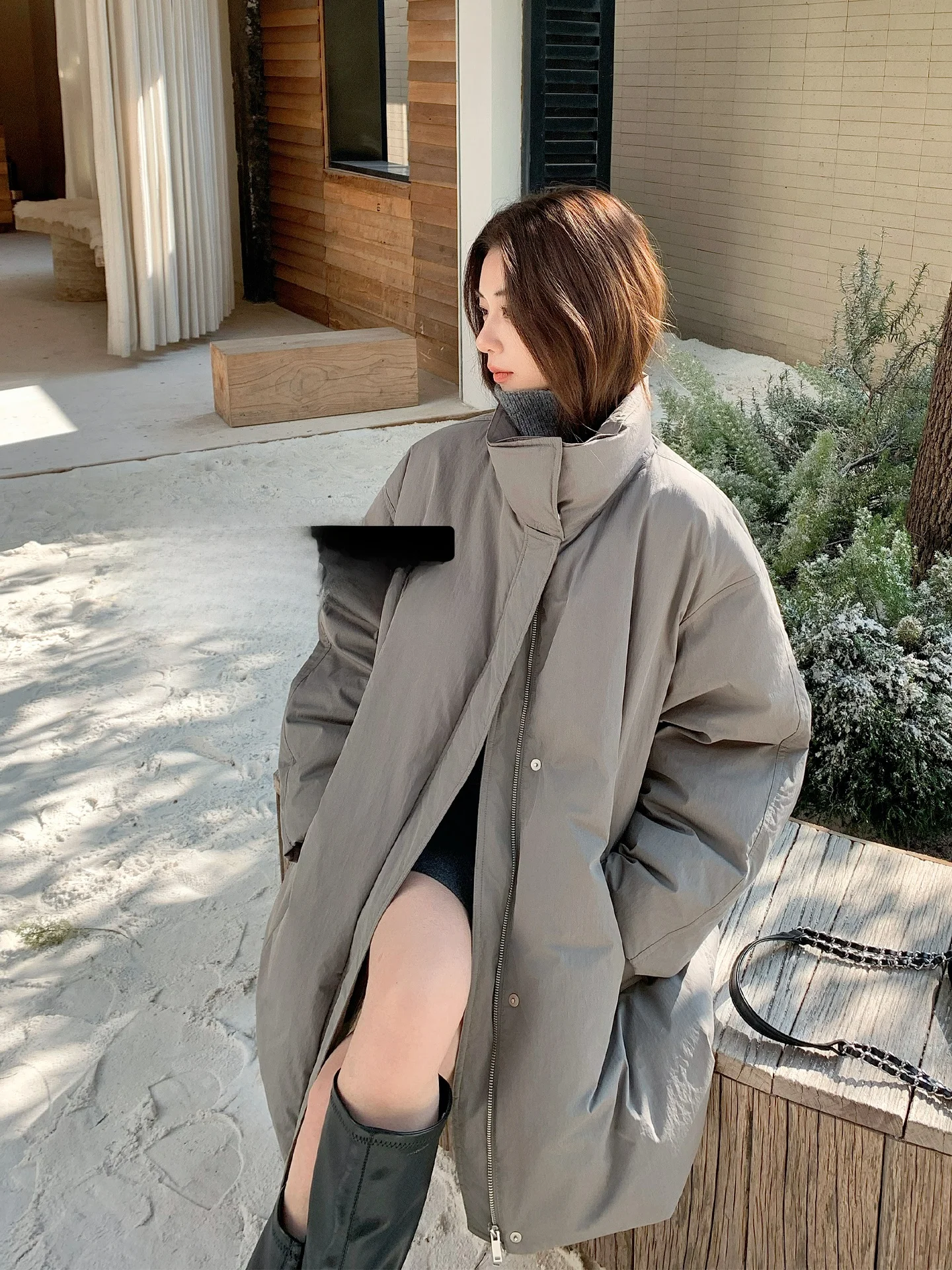 

Женская пуховая куртка TWINS Clouds Gentle Touch средней длины, на гусином пуху, с воротником-стойкой, свободного кроя, теплая верхняя одежда, длинный рукав, на молнии