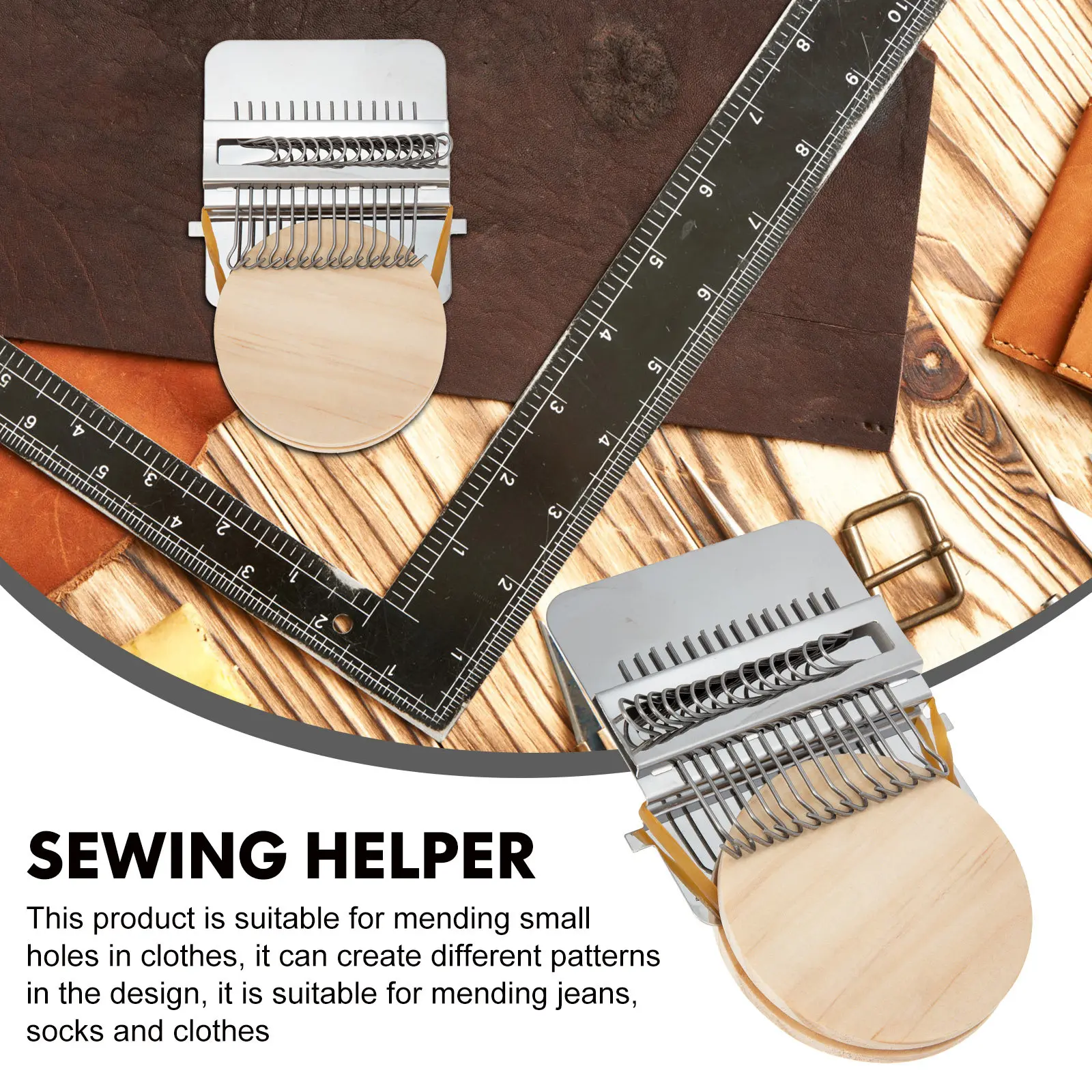 1Set Mini Loom Kit Well Crafted Wooden Weaving Loom for DIY Knitting Tapestry Art Handmade Gifts Clothing Repair Craft Projects