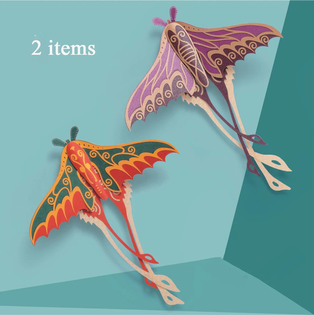 DIY Paper Miniature Building Kits Butterfly Praying Mantis 3D Model Animal Jigsaw Puzzles for Children Birthday Gifts Home Decor