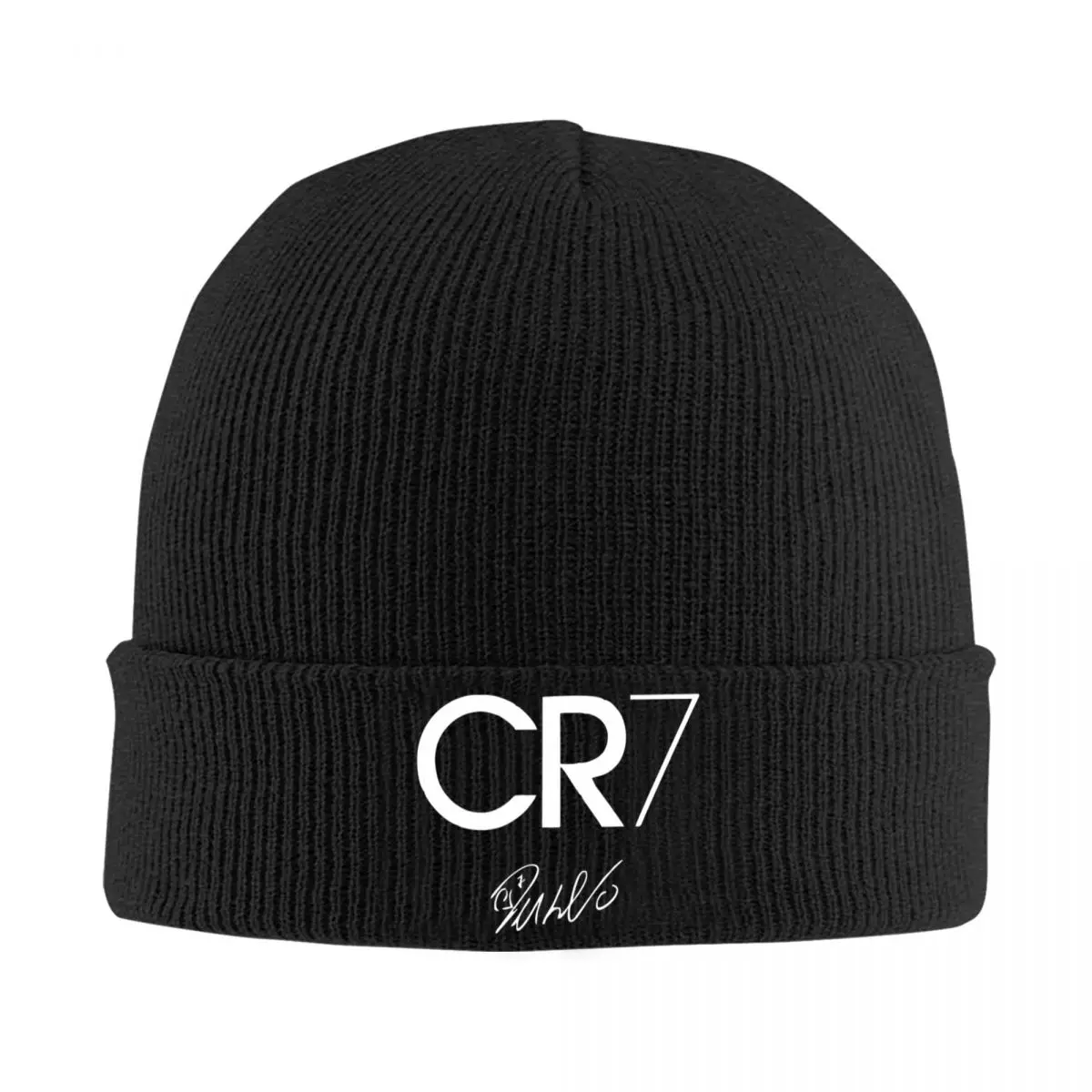 Cristianos Beanie Hats Signature Knit Hat Kpop Head Wrap Adult Unisex Caps Autumn Winter Graphic Fashion Bonnet Hats Gift Idea