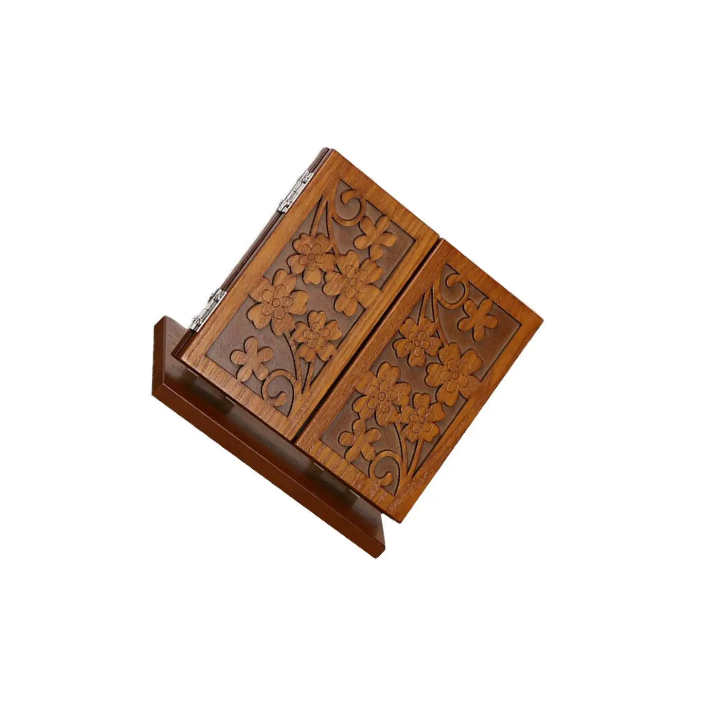 앤티크 스타일 나무 화장 거울 파노라마 드레싱 거울 뷰티 선물 연한 나무색