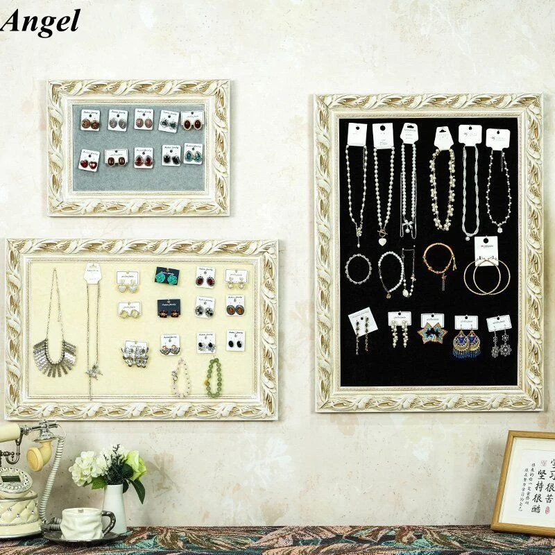 

Деревянная витрина для ювелирных изделий, подставка для браслета с 8/12 слотами, настенный органайзер для хранения серег и ожерелья