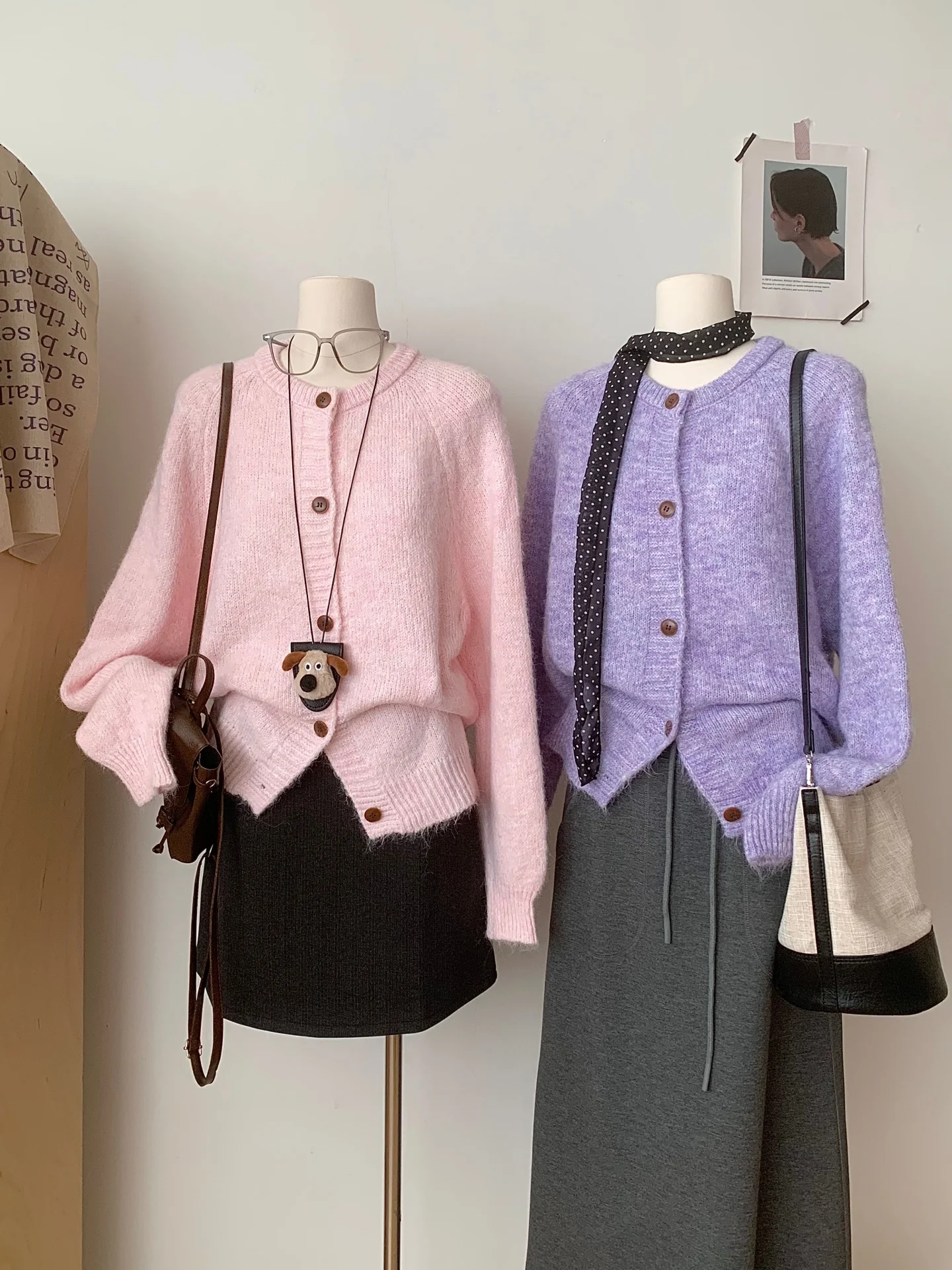 

Loose Knitted Pink Sweater Coat Korean Sle Early Autumn Aosphere Sensation Casual Ele Faion Women's Warmth Heating ...