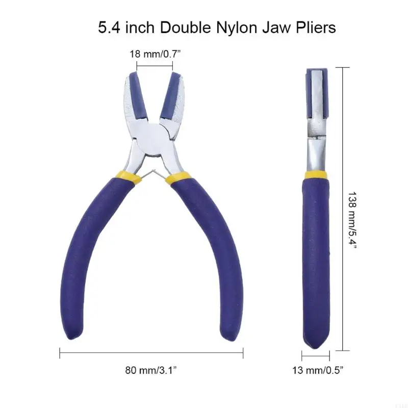 C1FE Jewelry Nose Pliers Nylon Jewelry Pliers Sieraden Maken Tool voor Beading