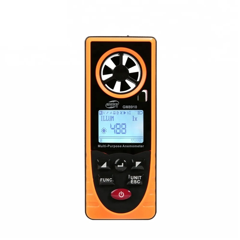 GM8910 Digital Multi-purpose Anemometer Barometric Humidity Altitude Temperature Dew Point Wind Chill Speed Air Velocity Meter