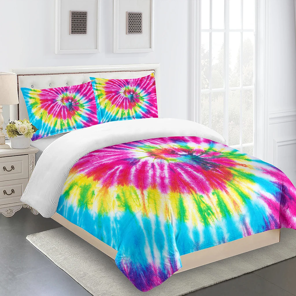 Imagem -04 - Aquarela Multi-color 3d Impresso Bedding Grupo Duvet Covers Fronhas Consolador Bedclothes