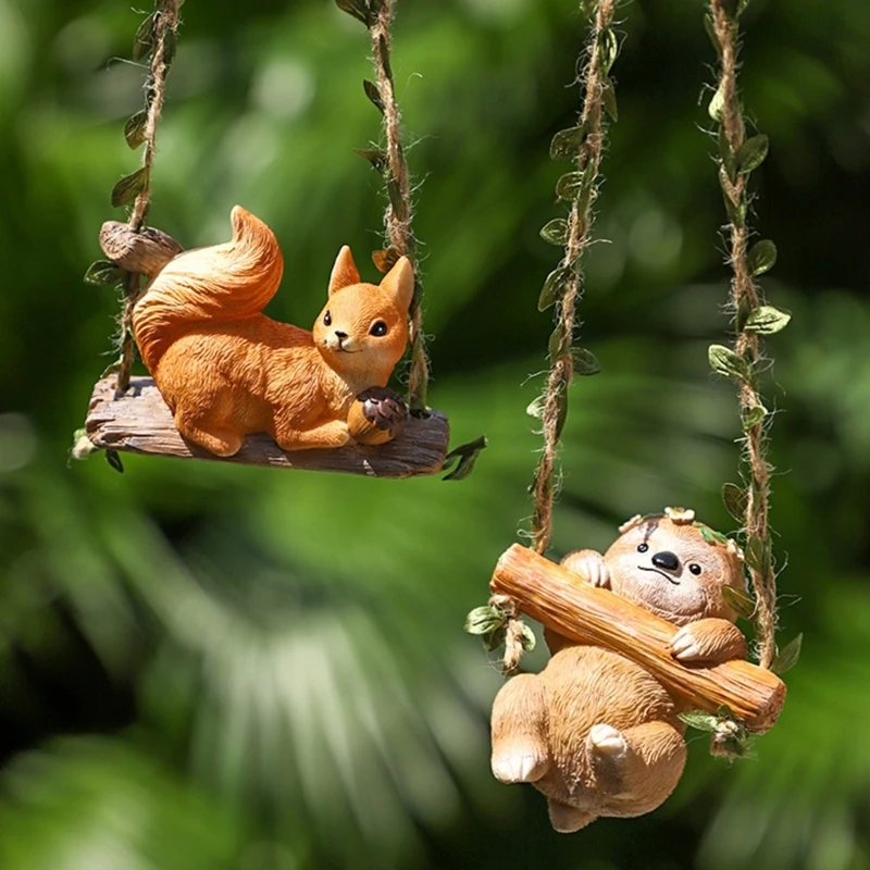 Adorable Plant Container Hanging Decors Whimsical Animal Planter Hangings for Home and Office Durable Resin Charm