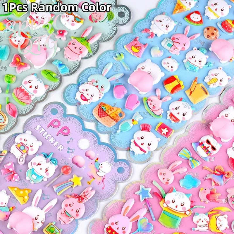 

1Pcs Cartoon Animals Soft Puffy Butt 3D Stickers DIY Scrapbooking Journal Phone Case Decoration Sticker School Office Supplies