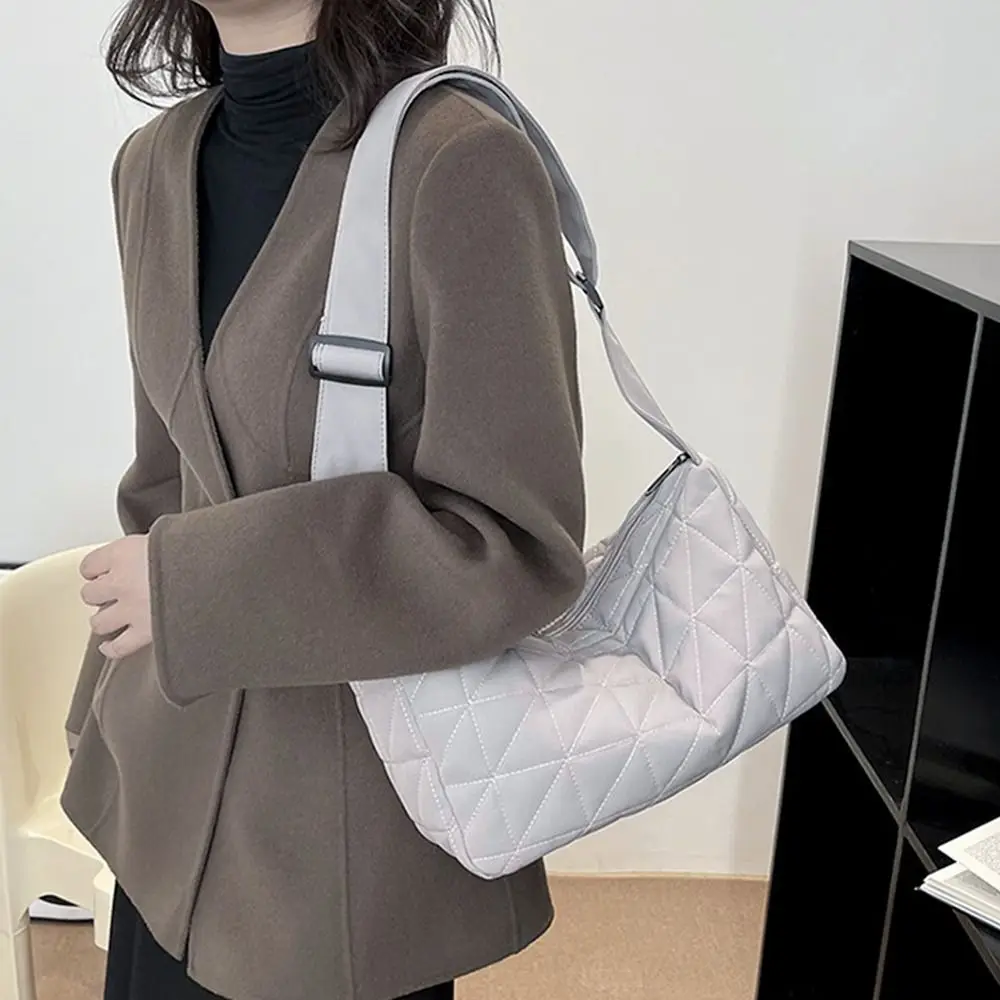 Women Casual Large-capacity Shoulder Crossbody Bags Fashion Down Cotton Tote Bags Fashion Space Cotton Padded Handbags