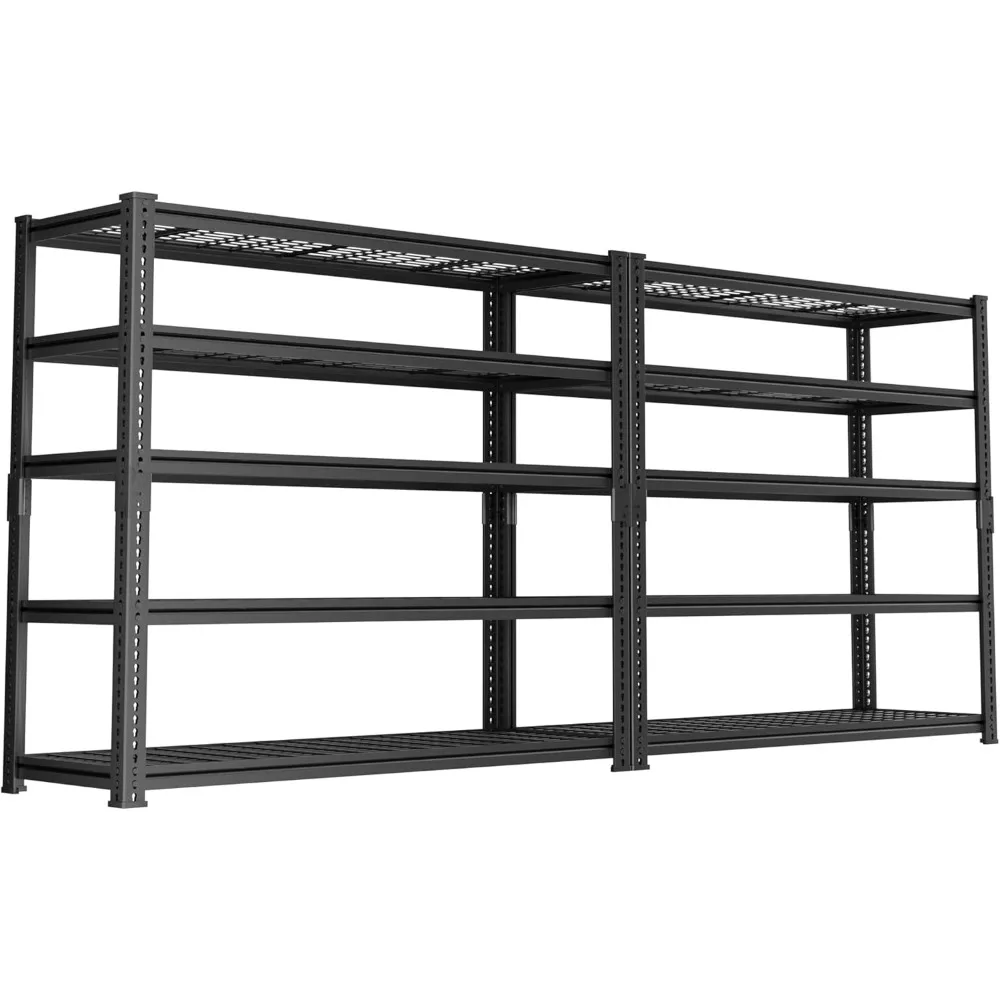 

Storage Shelves Heavy Duty, 2 PCS 48" L x 20" W x 72" H Garage Wire Shelving Unit Loads 2000LBS, 5-tier Adjustable Metal