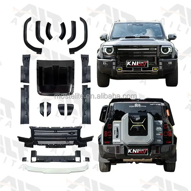 

Upgrade Side Skirts Wheel Arches Hood Front Grille Knight007 Body Kit For Jetour T2 Traveler Accessories 2024 2025