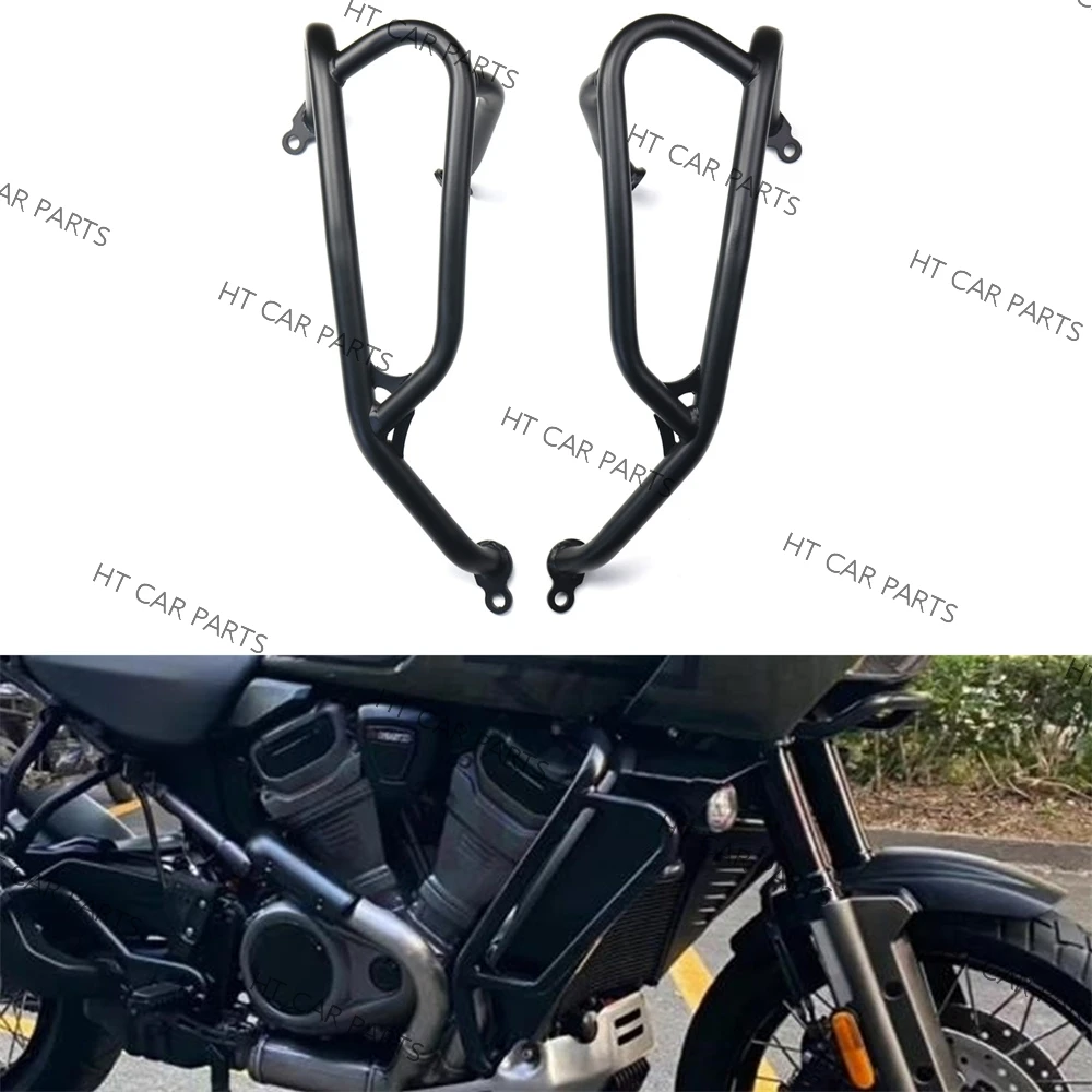 

For Harley Davidson Pan America 1250 RA1250S 2021-2023 Black Motorcycle Engine Guard Crash Bar Bumper Protector Frame Protection