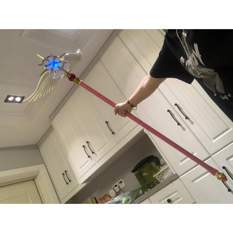 104 سنتيمتر طول كاردكابتور ساكورا بطاقة واضحة كينوموتو ساكورا تأثيري ستار حلم عصا عصا سحرية حفلة الهالوين تأثيري الدعائم جديد