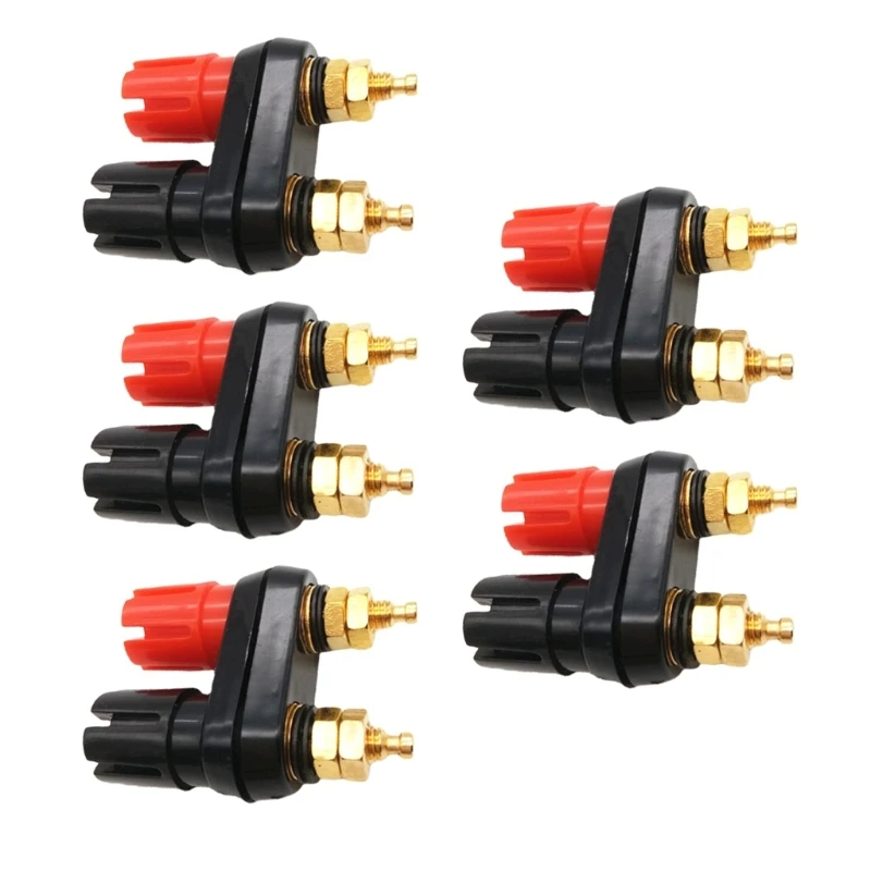 1PC กล้วยปลั๊กแจ็คซ็อกเก็ตคู่ขั้วต่อ DIY ตัวเชื่อมต่อสีแดงสีดำ Connector Amplifier Terminal Binding โพสต์ลำโพง