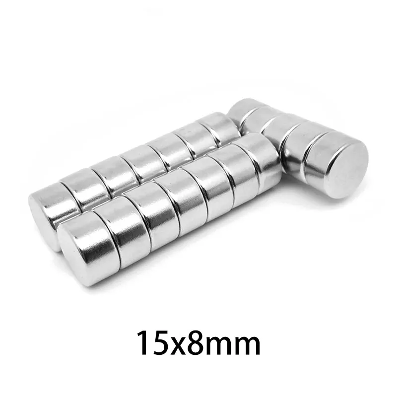 2/5/10/20/40PCS 15x8 Small Strong Round Magnets 15mmx8mm N35 circular Neodymium Magnet 15x8mm Permanent NdFeB Magnet Disc 15*8