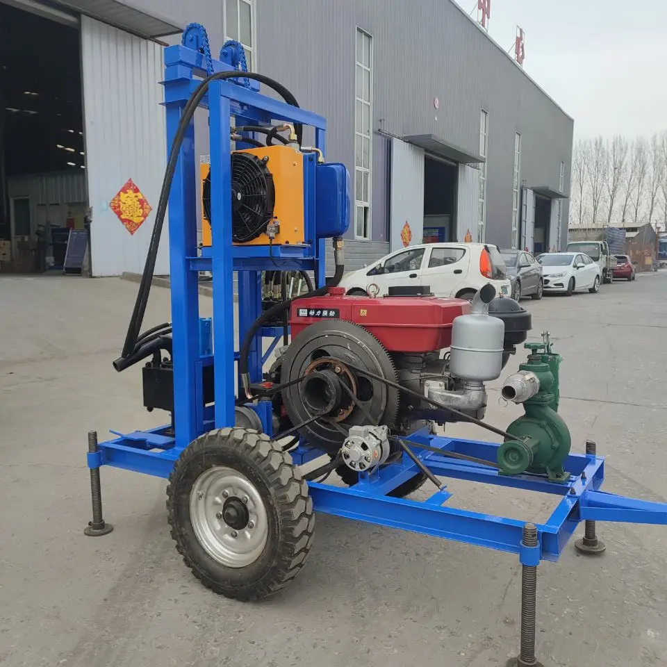 Customizable hydraulic portable easy-to-operate mining drill rig 22 HP diesel underground drilling water well drill rig