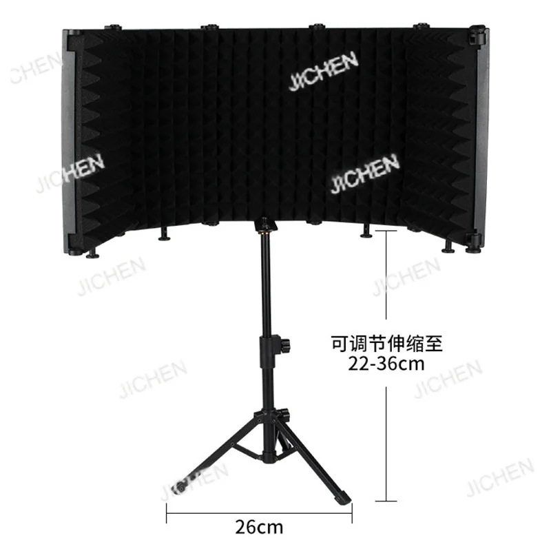 JC ميكروفون غطاء عازل للصوت ثلاثة أبواب خمسة أبواب الحد من الضوضاء غطاء امتصاص الصوت تسجيل ميكروفون الاستوديو