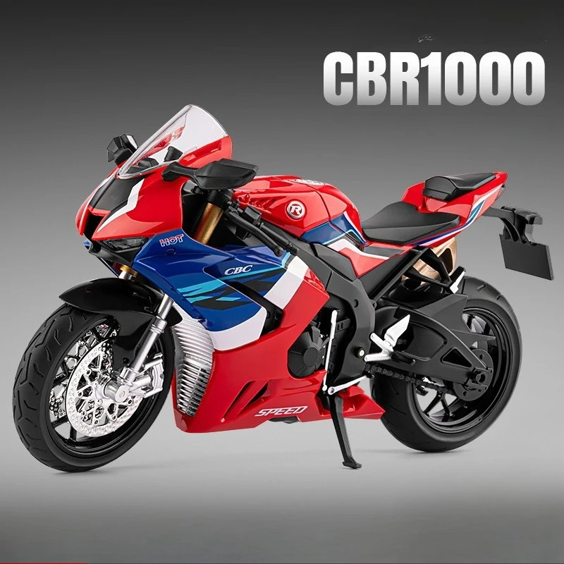 محاكاة 1:9 CBR1000 نموذج دراجة نارية الصوت ضوء سبيكة دراجة نارية لعبة الأطفال الصبي هدية عيد ميلاد جمع مصغرة Voiture #5