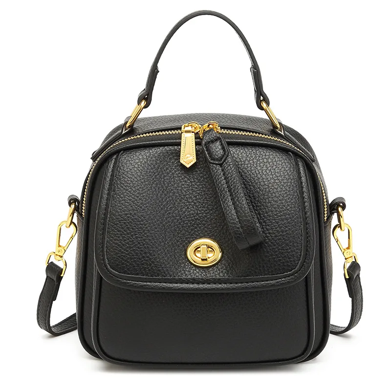 

2025 Korean Lock Square Bag for Women Minimalist Shoulder Crossbody Purse Fashionable Handbag