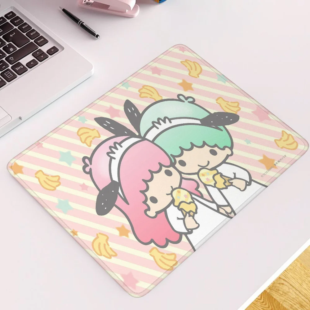 LittleTwinStars Cute Mouse Pad Anime Small Desk Accessory Computer Accessories Mousepad Company Pc Gamer Girl Gaming Laptop Mat