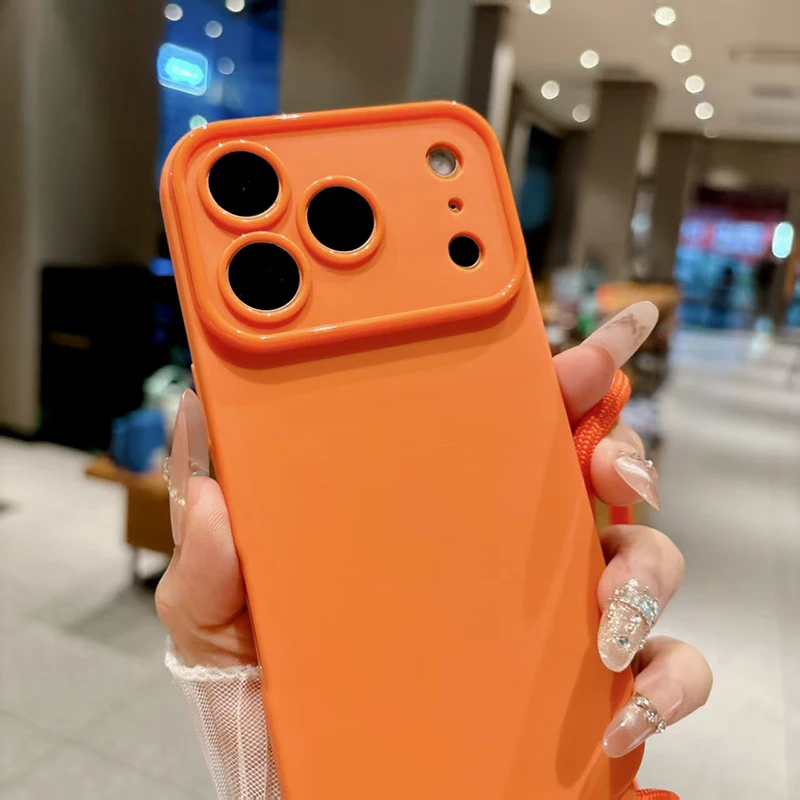 Für iPhone 18 Pro Max 13 14 15 16 17 Tragbare Bonbonfarbene Handyhülle mit Großem Fenster, Schultergurt und Stoßdämpfung – Detail 13