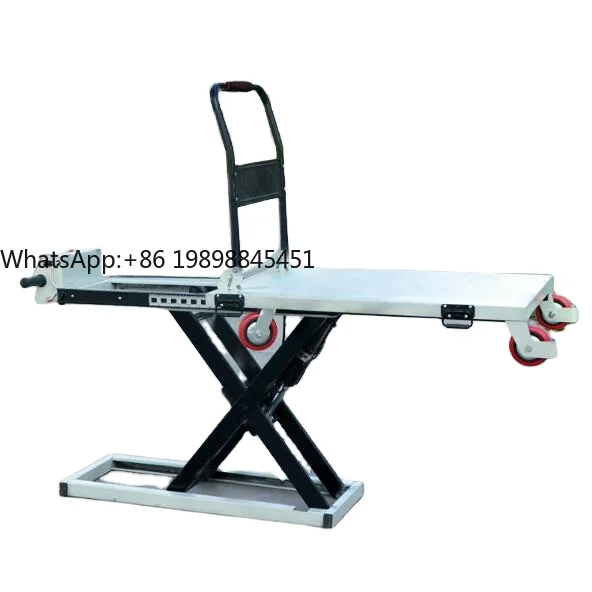 Scherengabeln auf mobilen Flachbett-LKWs, Hebe- und Scherengabeln, Trolley zum Laden und Entladen von LKWs, Hebeplattform, Lithium