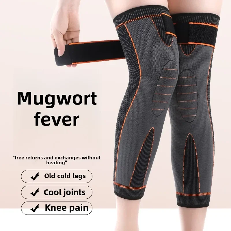 Non-slip Wormwood Thermal Knee Sleeves Winter Cold Resistant Joint Warmers for Men & Women Alleviate Rheumatism Old Cold Legs