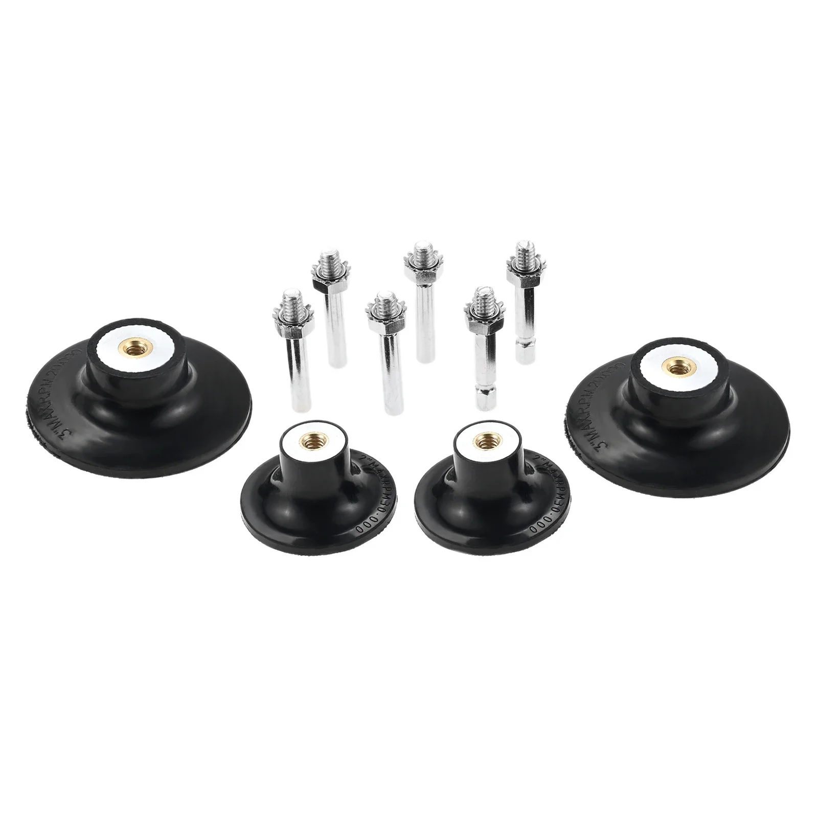 10 unids/set 2 pulgadas 3 pulgadas soporte de almohadilla de disco de cambio rápido con vástagos dobles hexagonales redondos de 1/4 "para amoladora lijado pulido