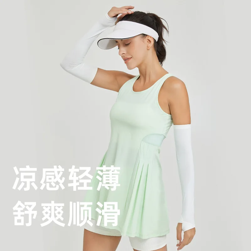 Beach Tennis Outfit Women\'s Dresses Golf Wear Quick Dry Badminton Clothing Sportswear Summer Fitness Slim Training Suit 2024