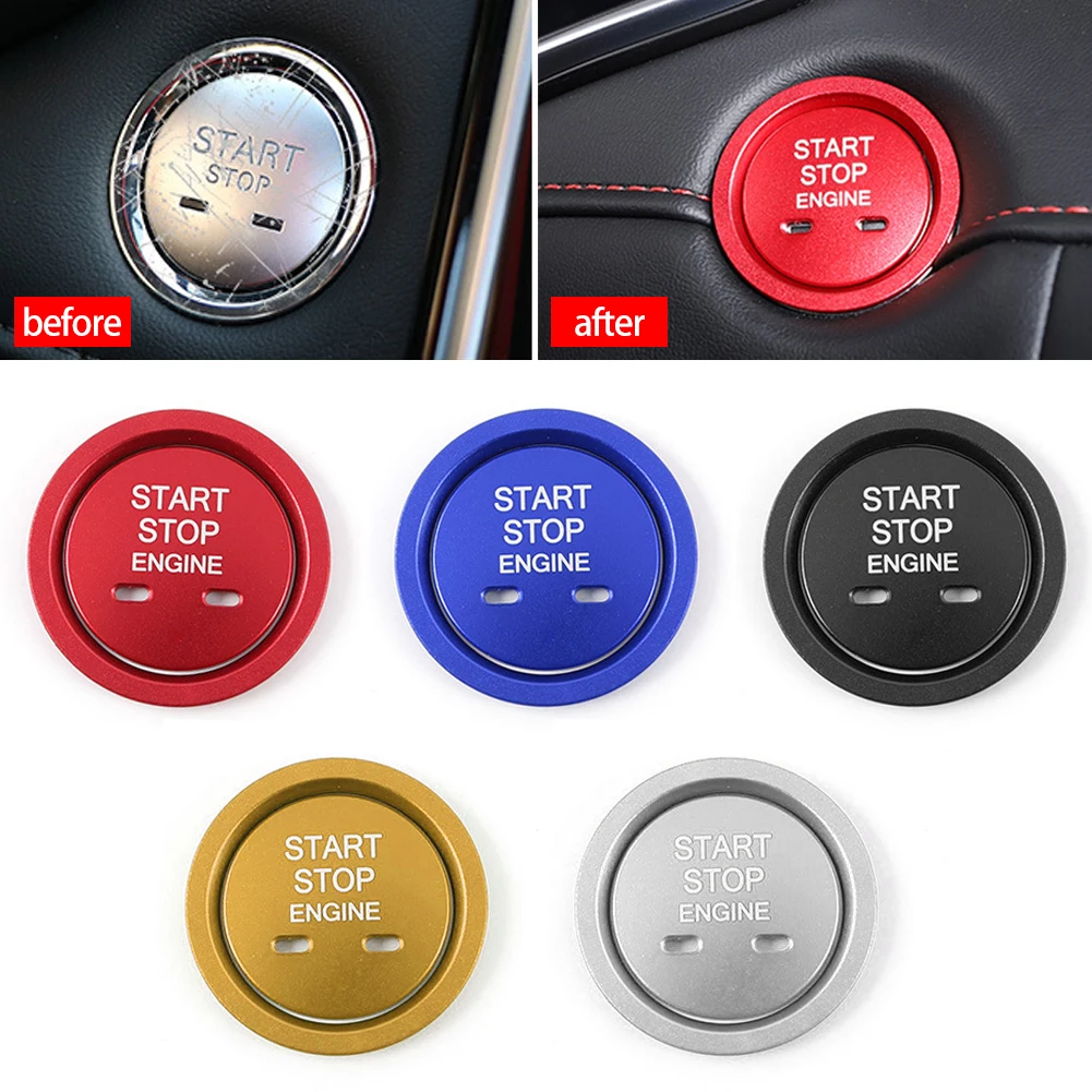 Car Engine Start Button Cover Replace Decoration Sticker Cover Switch Sticker Accessories Decor Fit For MG 6 5 ZS HS 17-21