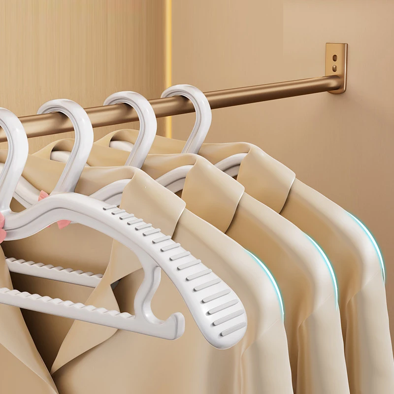 

10pcs/lot Short Neck Non-slip Clothes Hanger Home Use Space Saving Neck Narrowing Low Hanger Storage Anti-Shoulder Corner