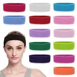 Terry Cloth Tennis, Basketball For Yoga, Gym, Workout Sports Headbands Athletic Sweat Bands Elastic Hair Bands Cotton Sweatband