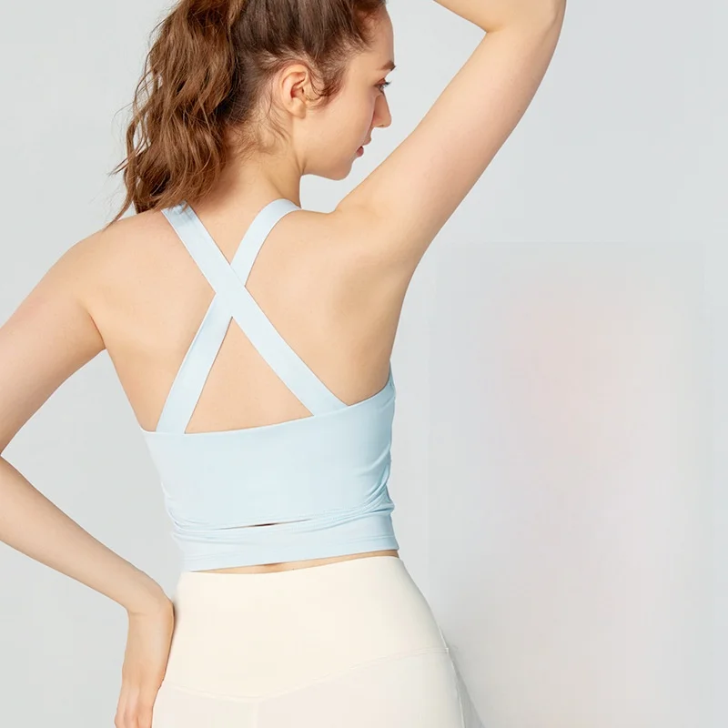 

Pure Desire весна-лето жилет для йоги женский спортивный бюстгальтер с перекрестной спинкой на подтяжках и нагрудником фитнес-топ для женщин