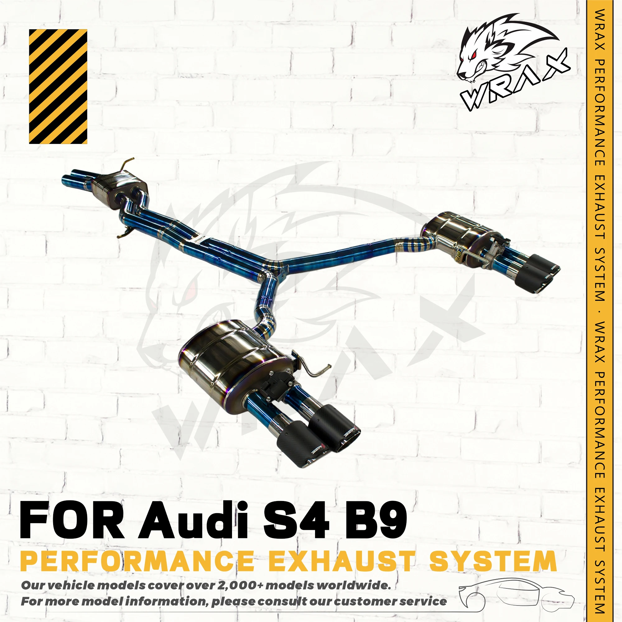 

WRAX Titanium Exhaust Pipe for Audi S4/S5/B9 Exhaust Control Valve System Automotive Accessories 1:1 Replacement Catback