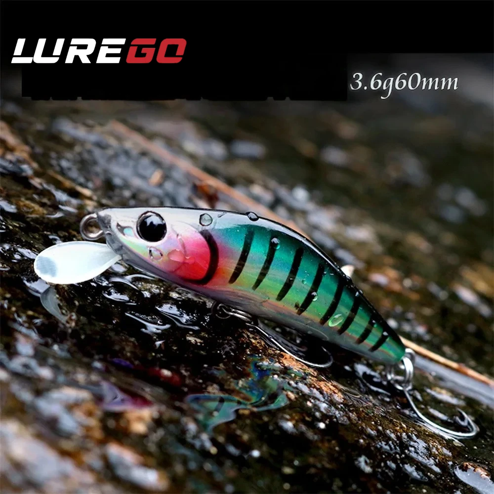 1 Stück 3,6g 60mm Micro Finesse Trembling Sinking Minnow, Ultra-Realistischer Harter Köder für Forellen- und Panfisch-Angeln im Süßwasser
