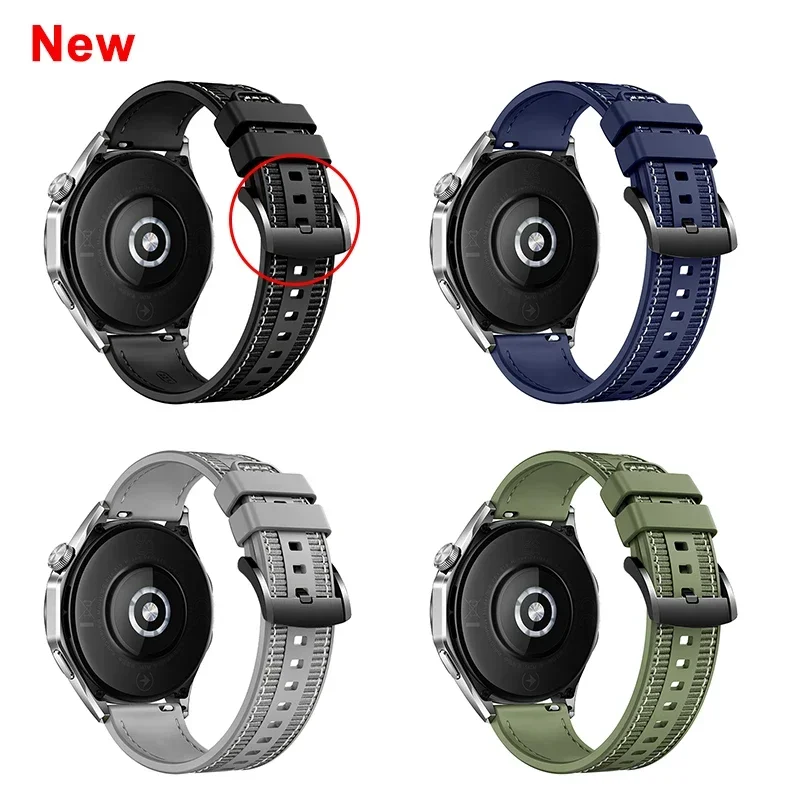 22mm Silicone+woven strap For HUAWEI WATCH GT4 46mm Watch 4/3 Pro Smartwatch band for huawei watch GT Runner belt accessories