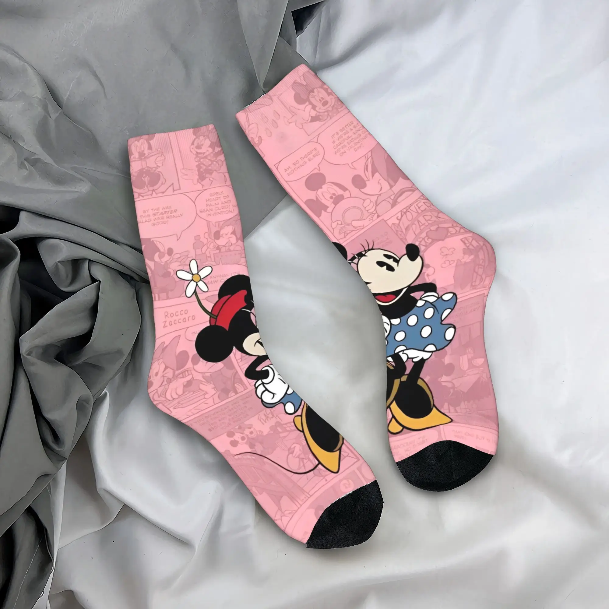 Kawaii Minnie Cartoon Socks Mercadoria para homens e mulheres Meias de tripulação aconchegantes melhor ideia de presente