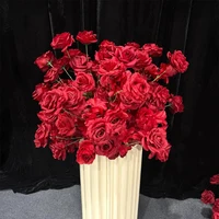 40cm 60cm White Red Artificial Flower Ball Rose Wedding Table Centerpiece Ball Window Display Event Party Stage Road Lead Floral 4