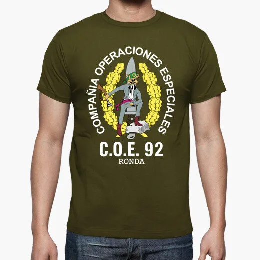 Spanish Legion COE 92 Ronda Mod 2 Special Operations Emblem T-Shirt. Summer Cotton O-neck Men\'s Short Sleeve T-Shirt New S-3XL