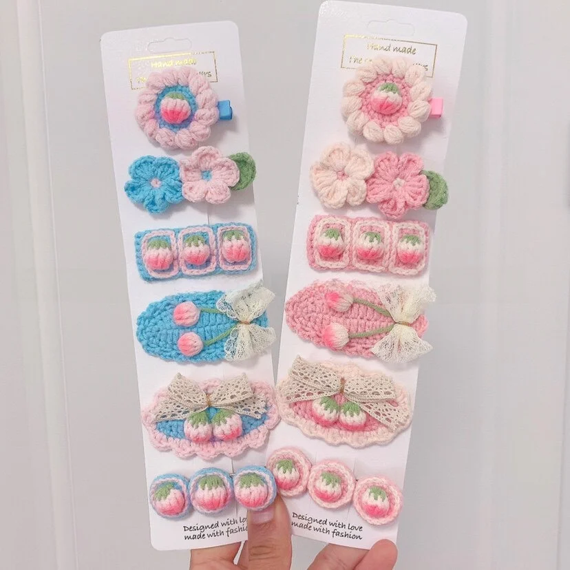 kit-de-materiais-para-fazer-presilhas-de-cabelo-artesanais-diy-morangos-e-flores-de-croche-para-presente-de-melhores-amigas-acessorios-de-moda-infantis