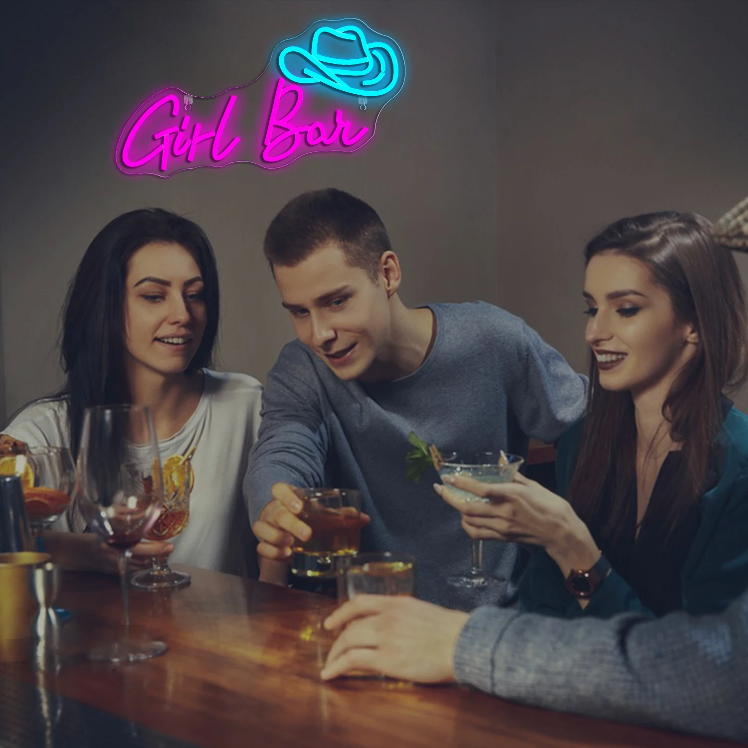 Cowboy Neon Sign Adjustable Brightness Led Sign for Room Wall Decoration For Home Bar Club Hotel Party Decor USB Powered Logo